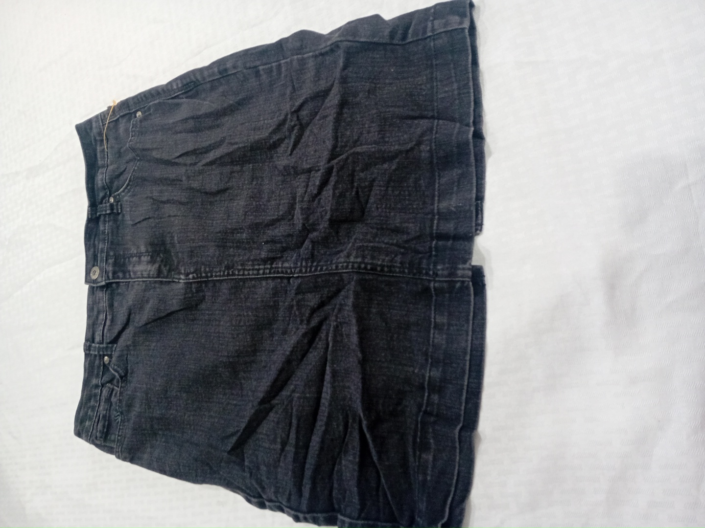 Gloria Vanderbilt Black Denim Mini Skirt