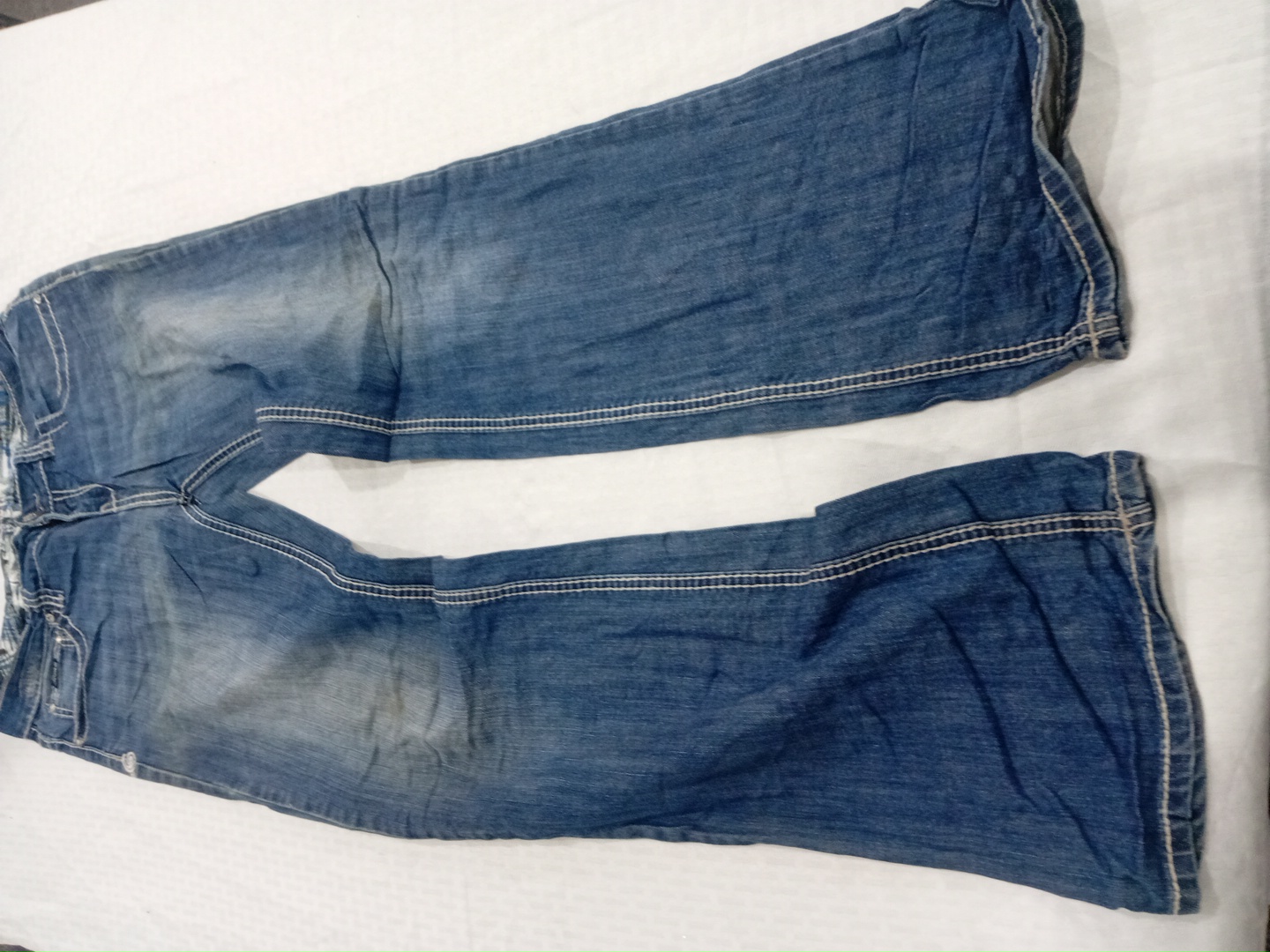 Avirex Distressed Flare Blue Denim Jeans