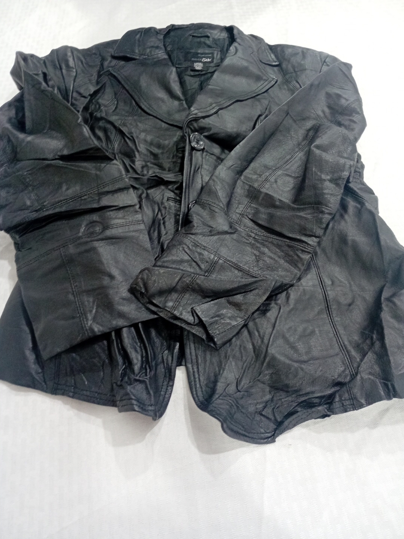 East5th Black Leather Blazer Jacket Size L