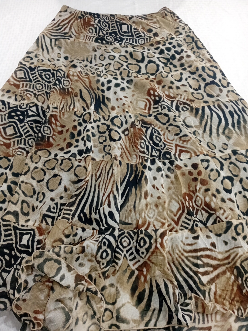 Ruby Rd. Women's Beige Animal Print Flowy Maxi Ski..