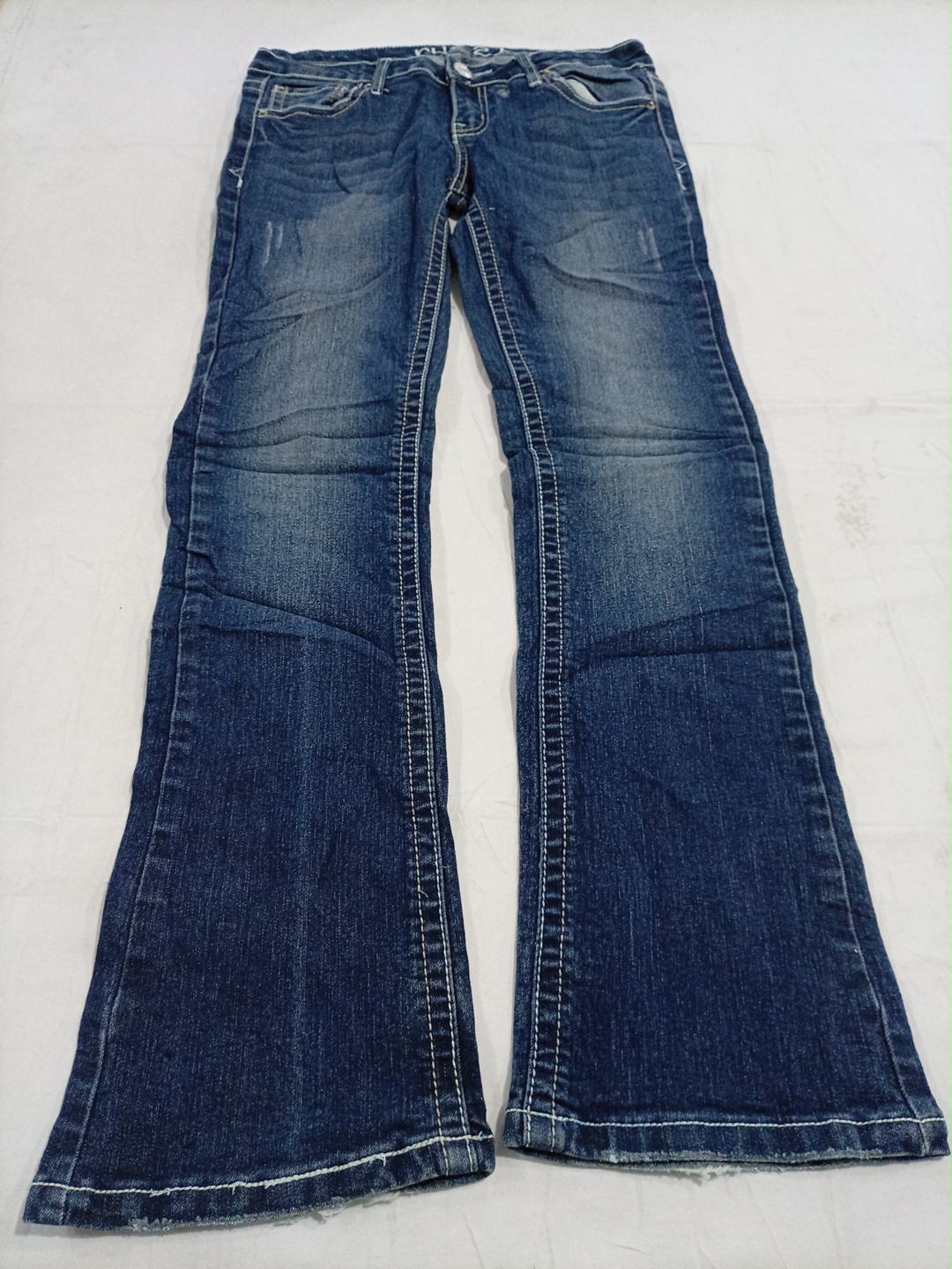 Rue21 Women's Distressed Flare Denim Jeans