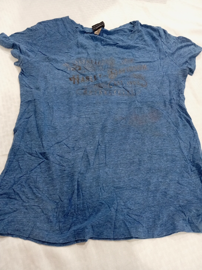 T-shirt graphique imprimé Harley-Davidson en bleu ..