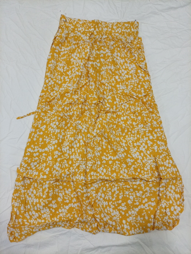 Nenona Gelber Blumendruck Weitbeinige Palazzo-Hose..