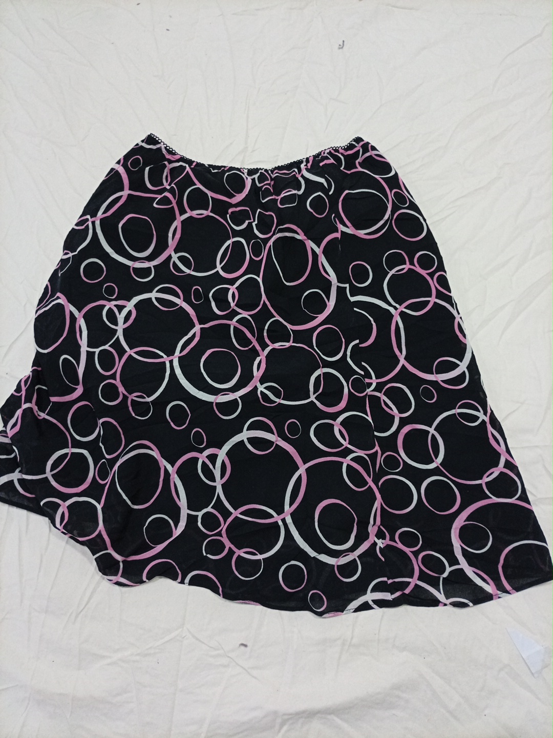 George Black and Pink Circle Print Elastic Waist M..