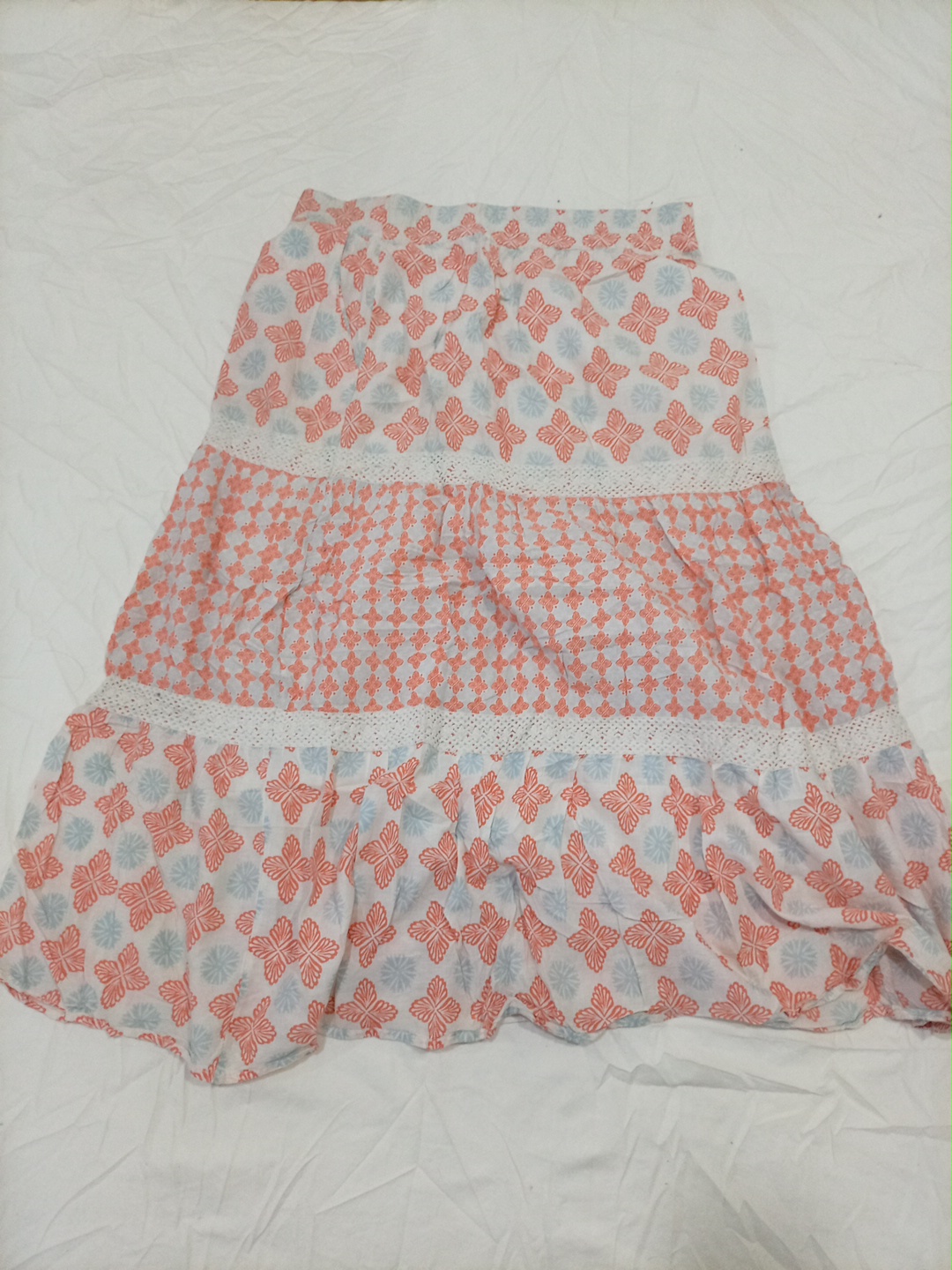 Sigrid Olsen Tiered Floral Print Mini Skirt in Cor..