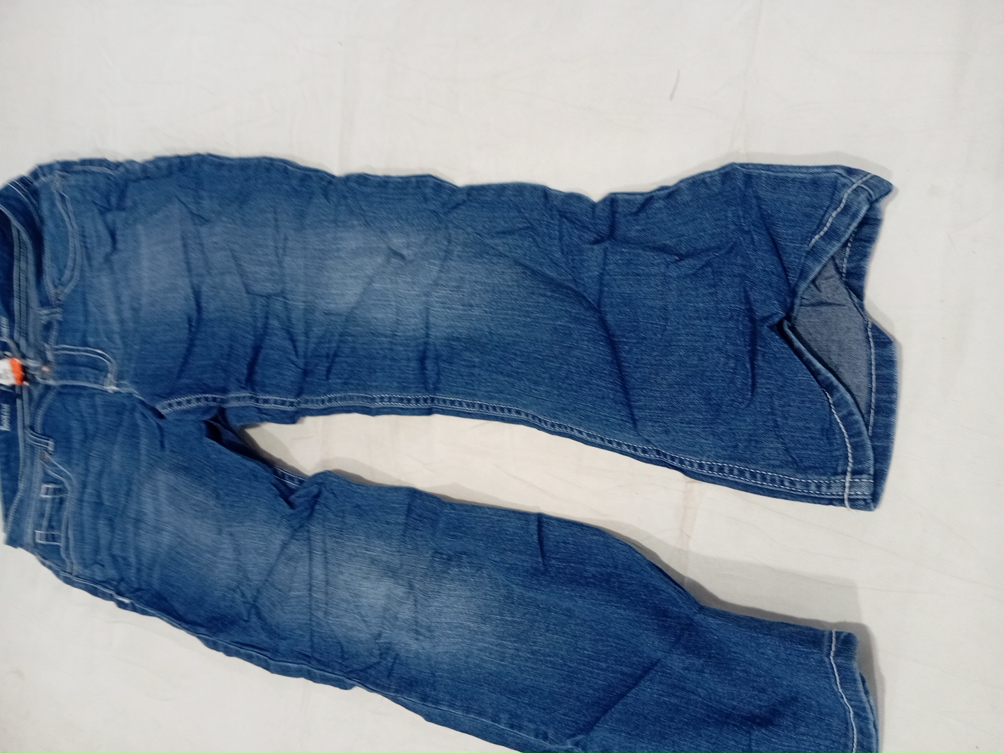 Women's Bootcut Blue Denim Jeans with Pocket Embro..