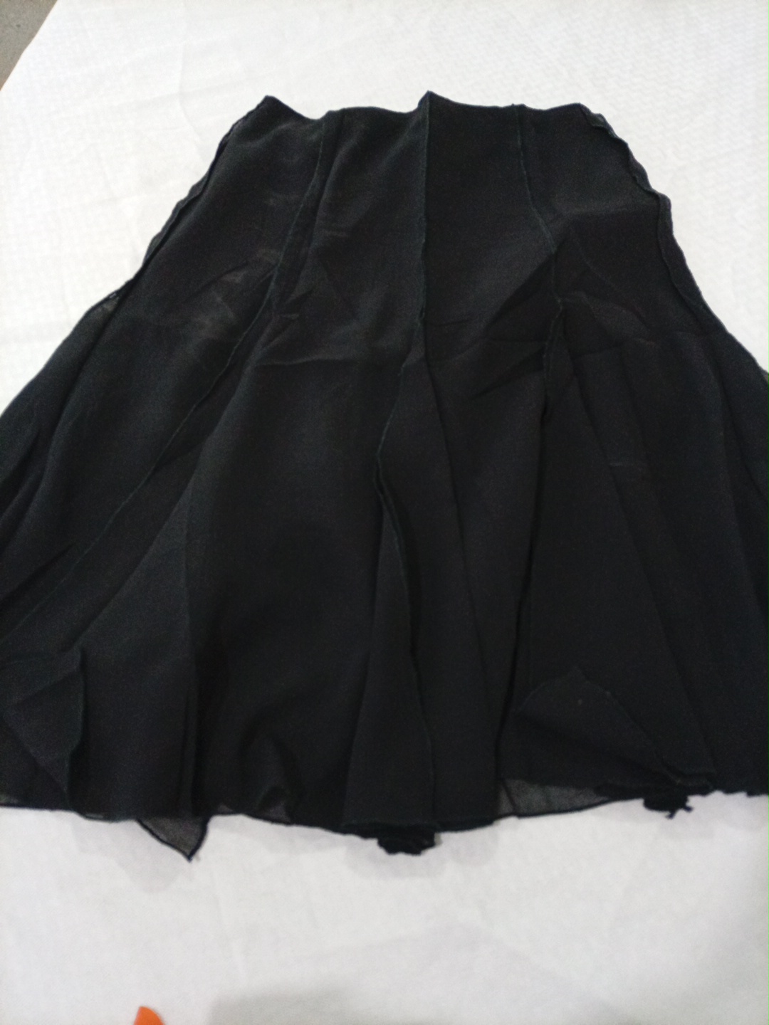 Black Sheer Flowy Maxi Skirt by Lee