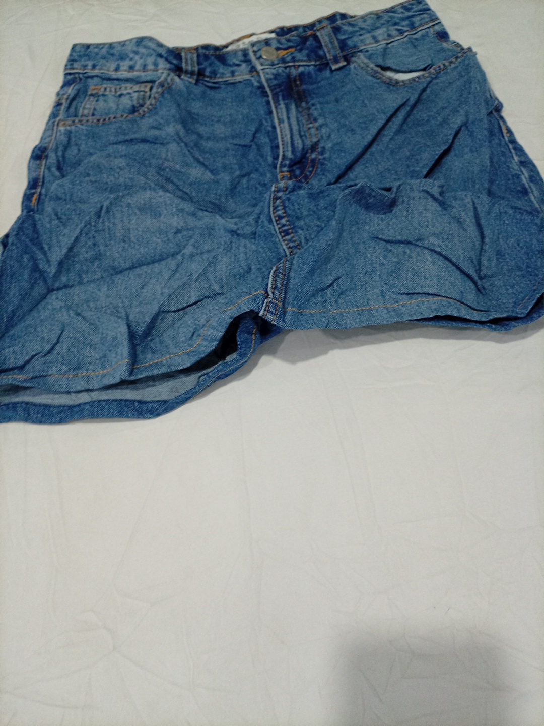 High-Waisted Blue Denim Jean Shorts Size 34