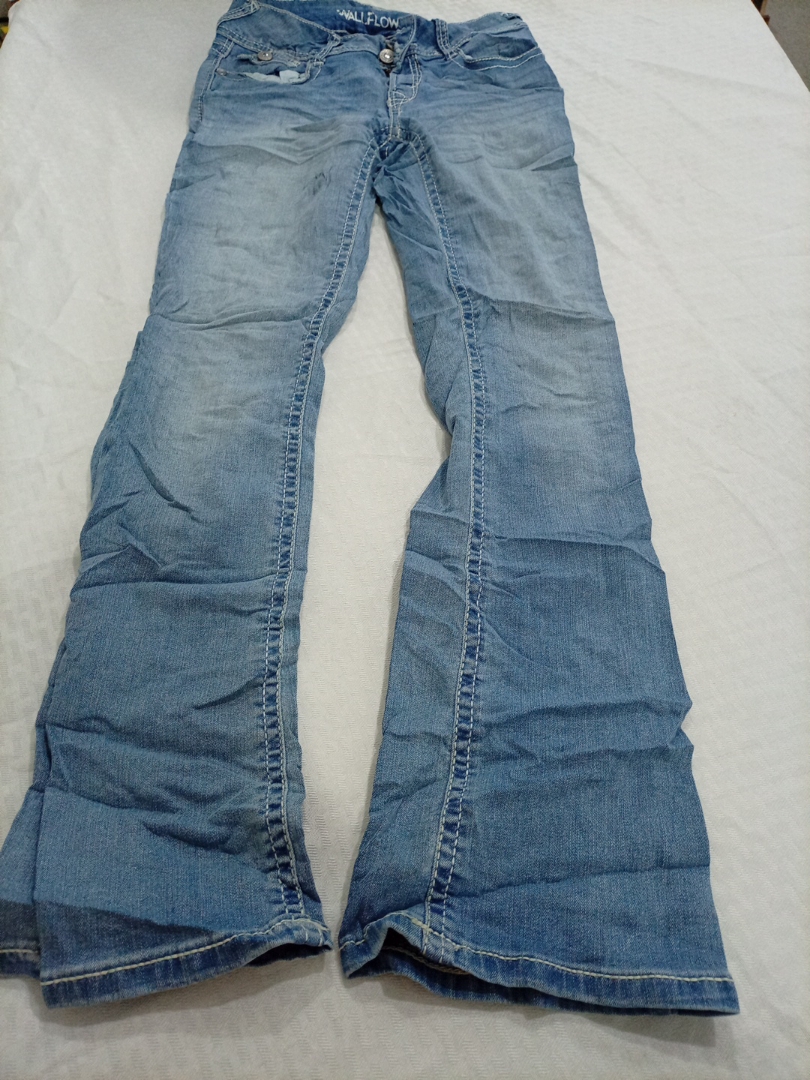 Wallflower Light Wash Bootcut Distressed Jeans