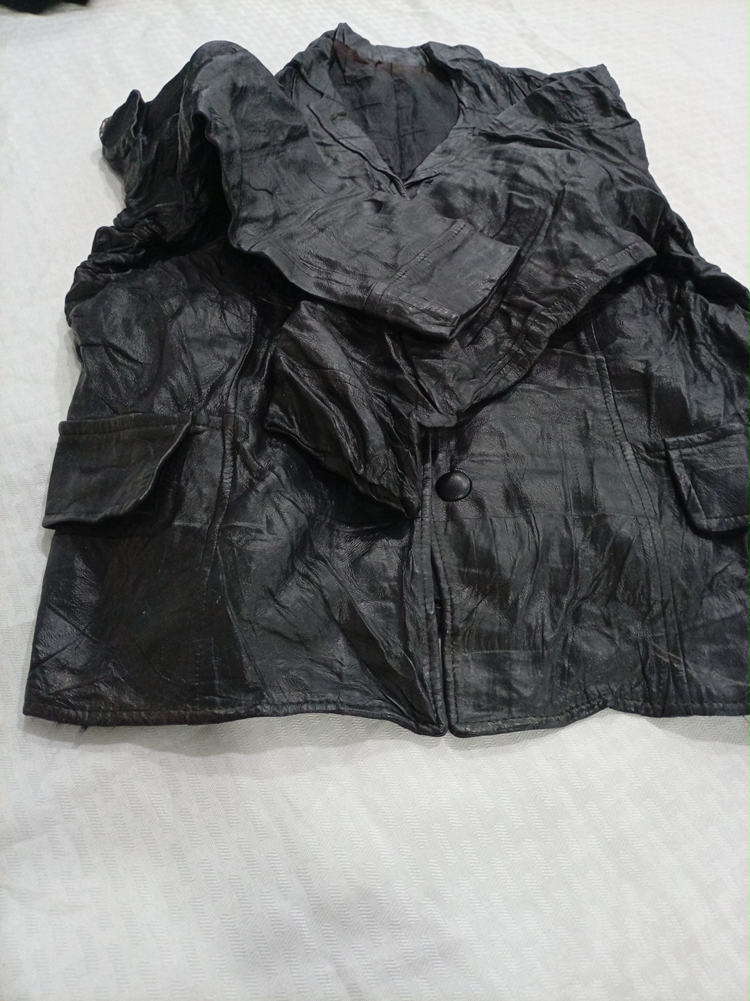 Black Leather Blazer Jacket