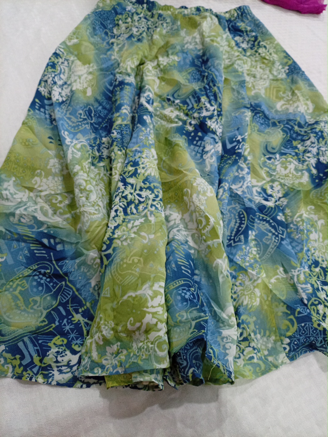 Coldwater Creek Multicolor Floral Printed Rayon Ma..