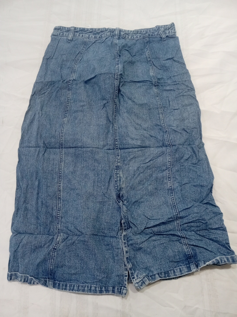 Christopher & Banks Blue Denim Midi Skirt Size 10