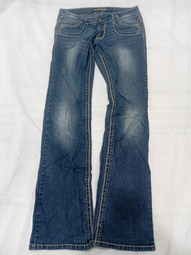 Angels Jeans Low-Rise Bootcut Blue Denim Jeans