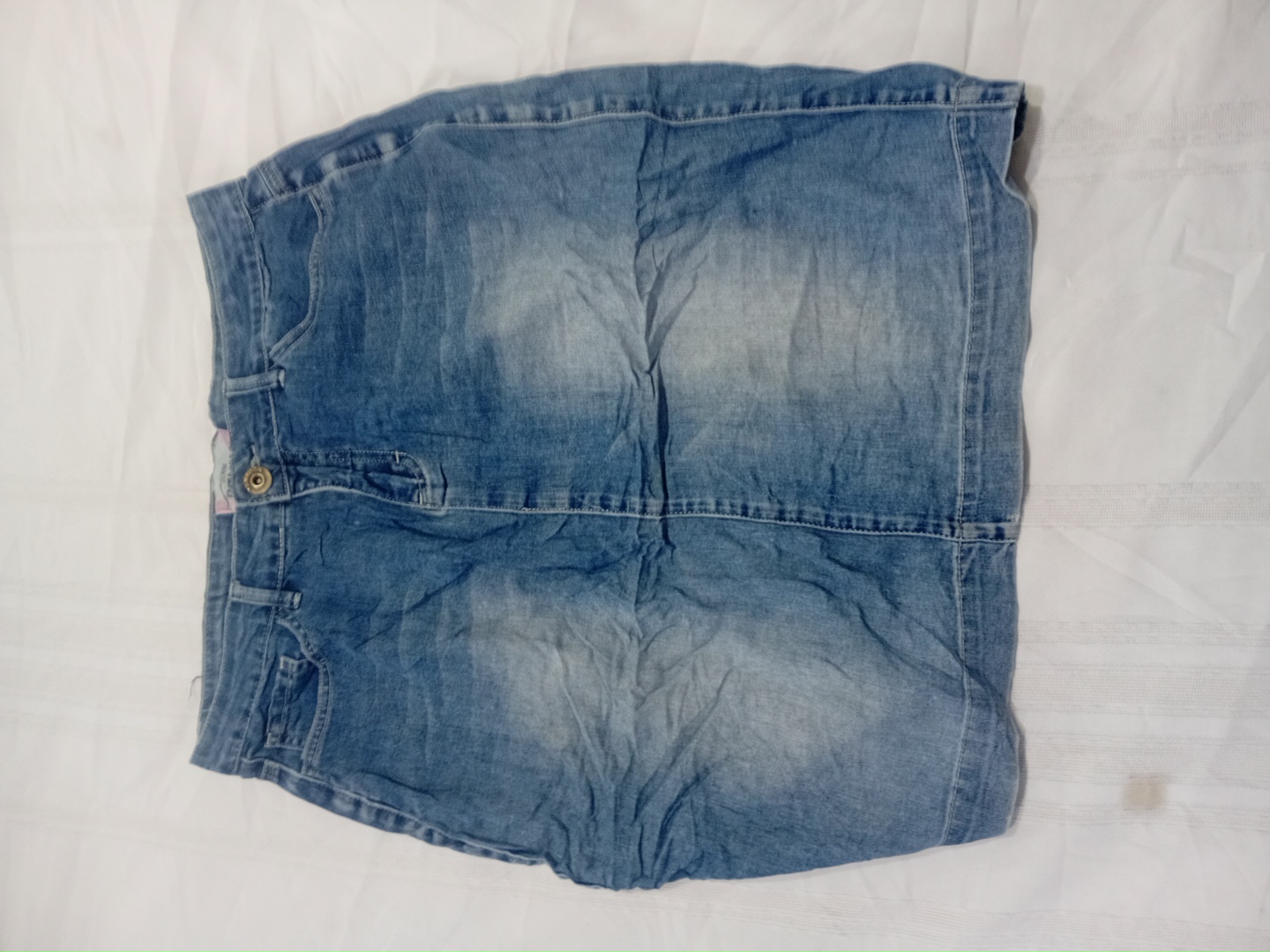JAMISON Light Wash Denim Mini Skirt