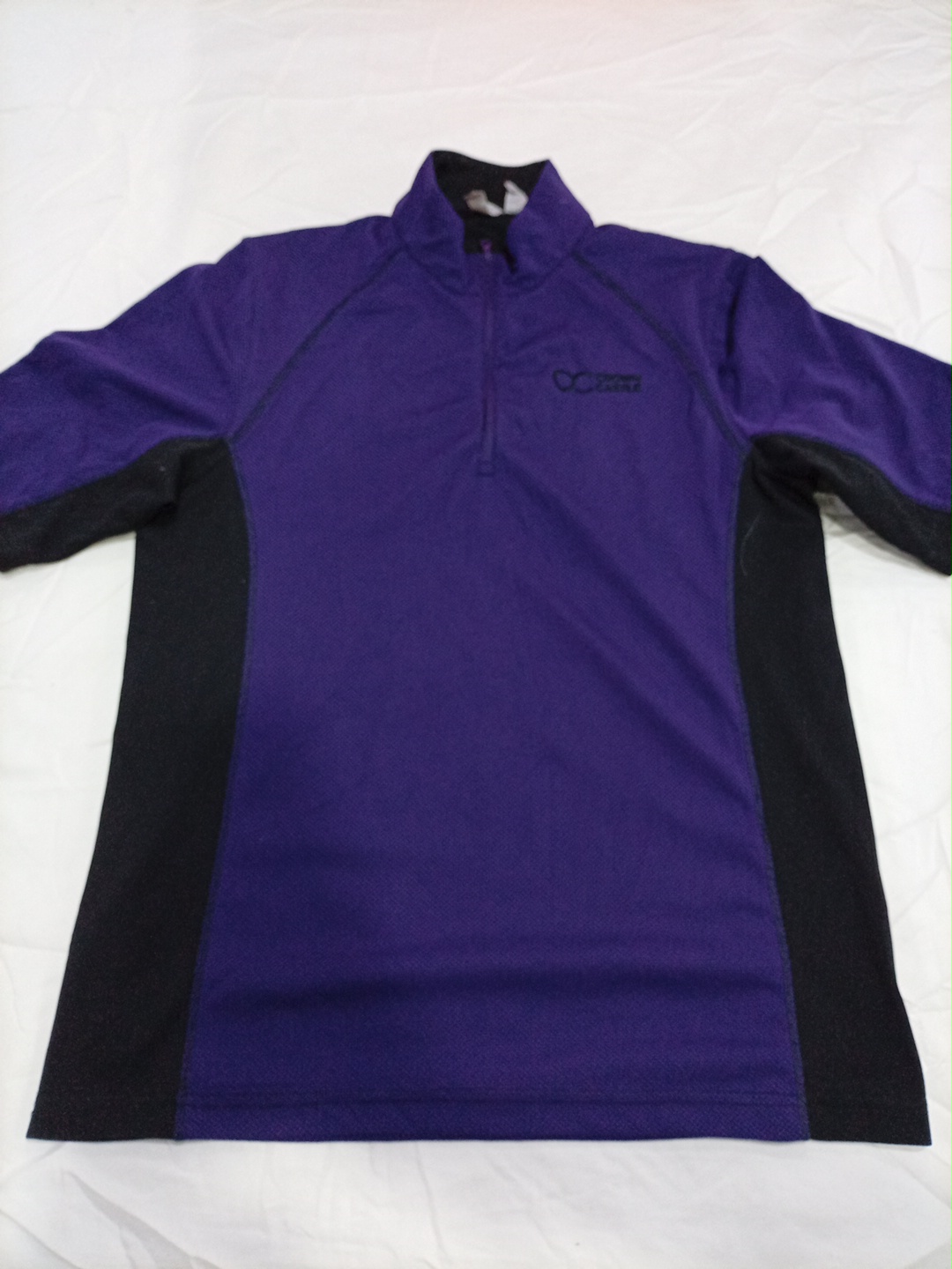 Purple and Black Lacoste Zip-Up Track Jacket