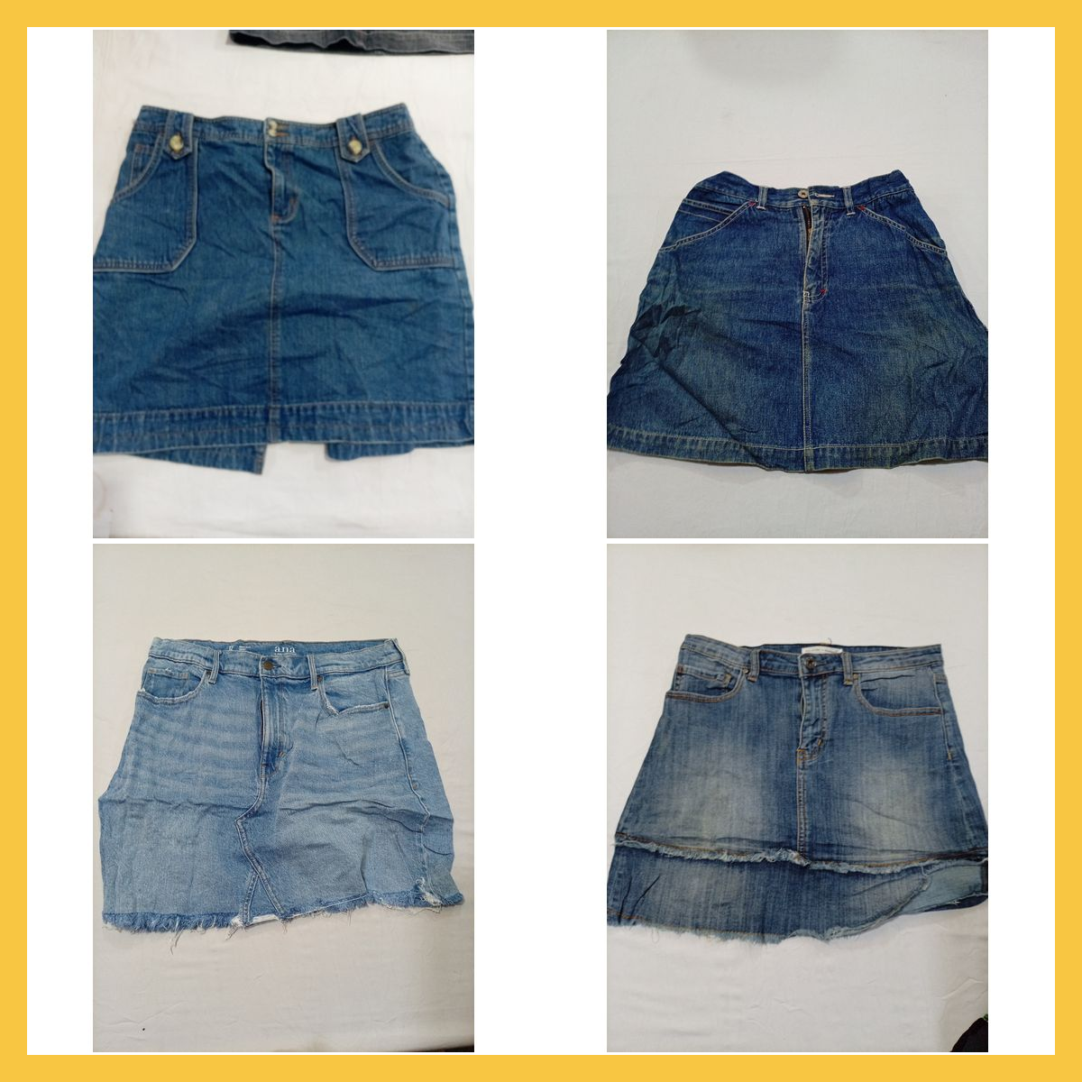 Pacote de Saia Jeans - Mistura de 13 Peças de Refl..