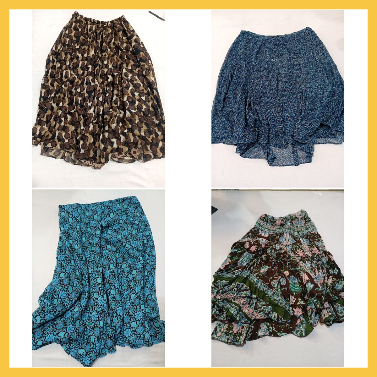 Ensemble Jupe Midi Vibrante - Mix de 11 Pièces à I..