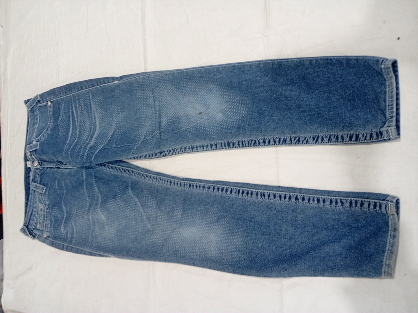 Jeans en denim bleu droit True Religion