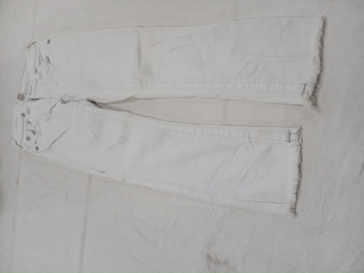 Jeans flare blancs taille basse True Religion