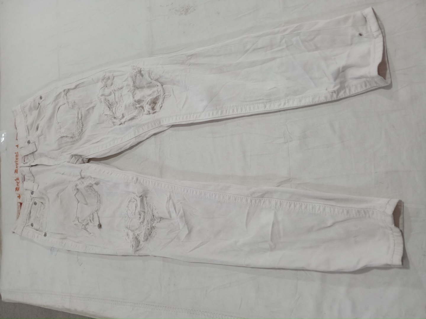 Jeans skinny blancs déchirés Collector's Edition R..