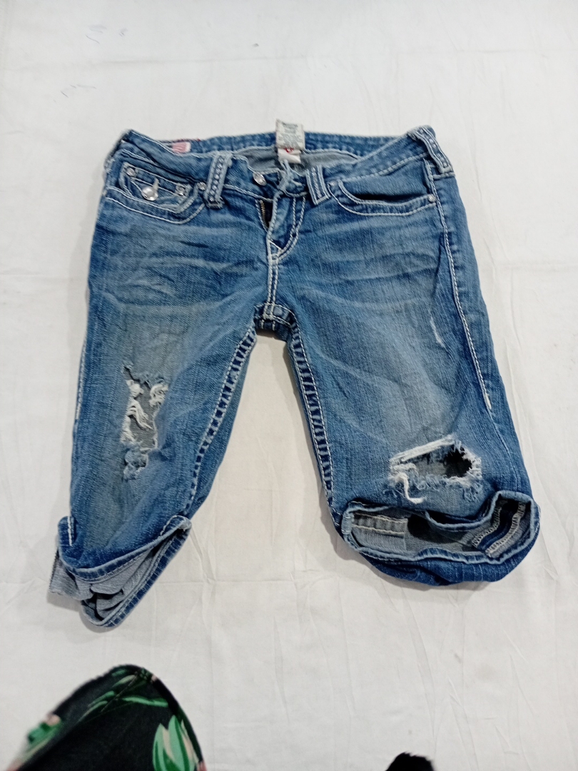 True Religion Distressed Flare Jeans