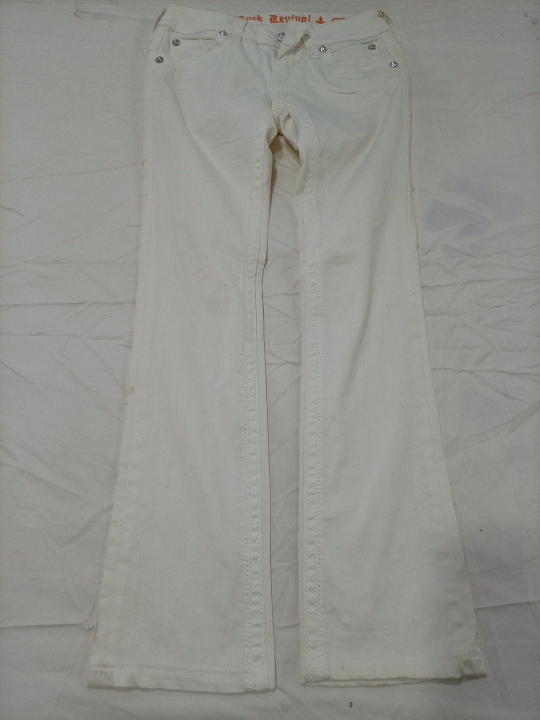 Rock Revival White Flare Jeans