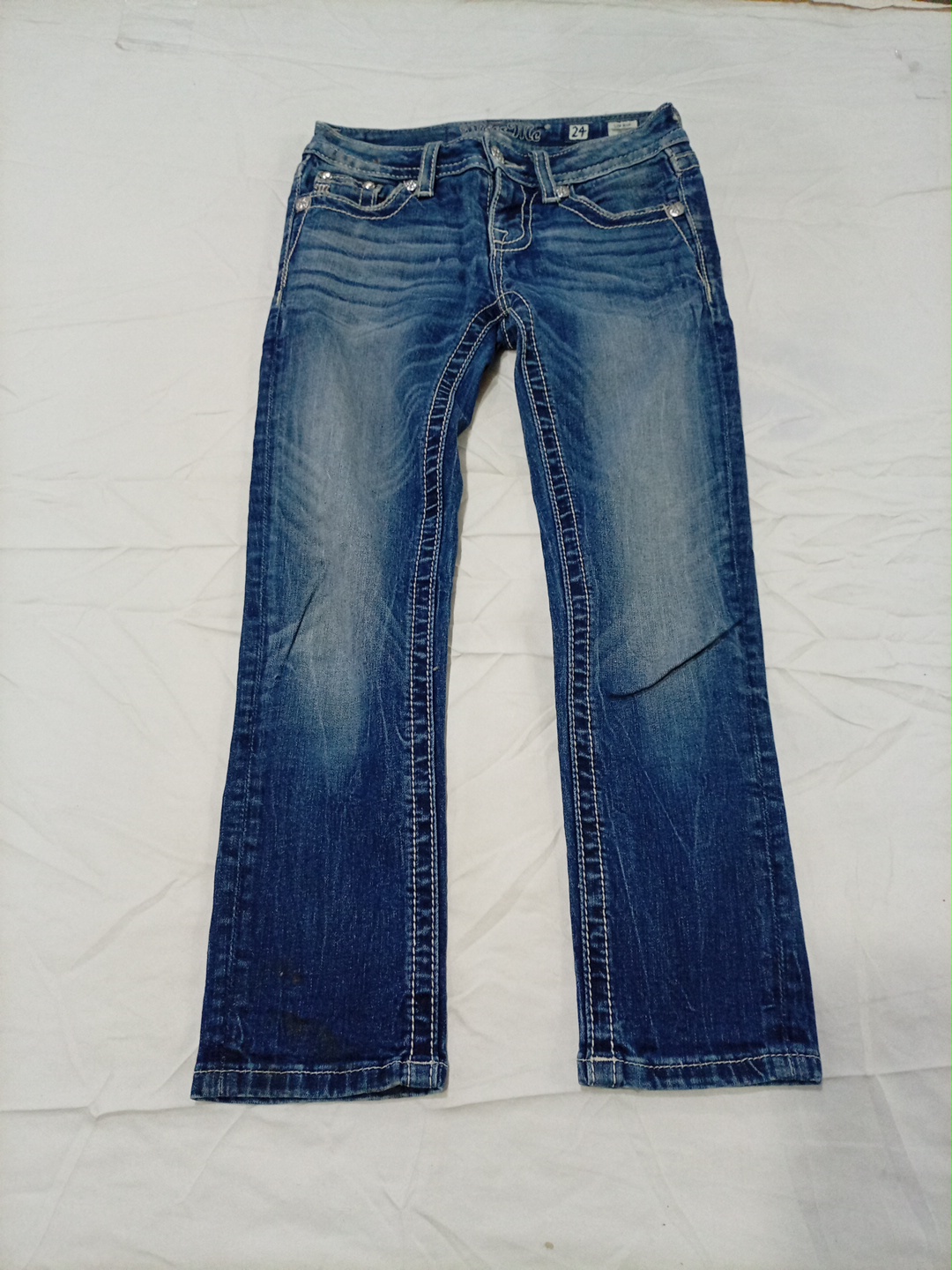 Miss Me Distressed Bootcut Jeans