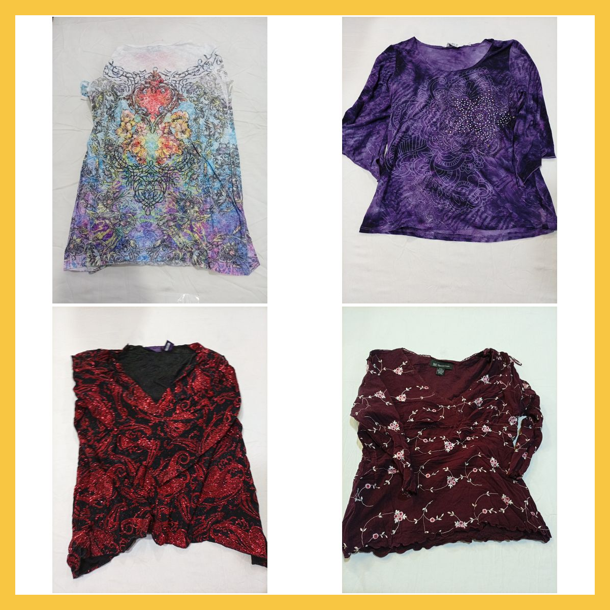 Blusen-Bundle: 15-teiliges Mix mit bedruckten Ober..