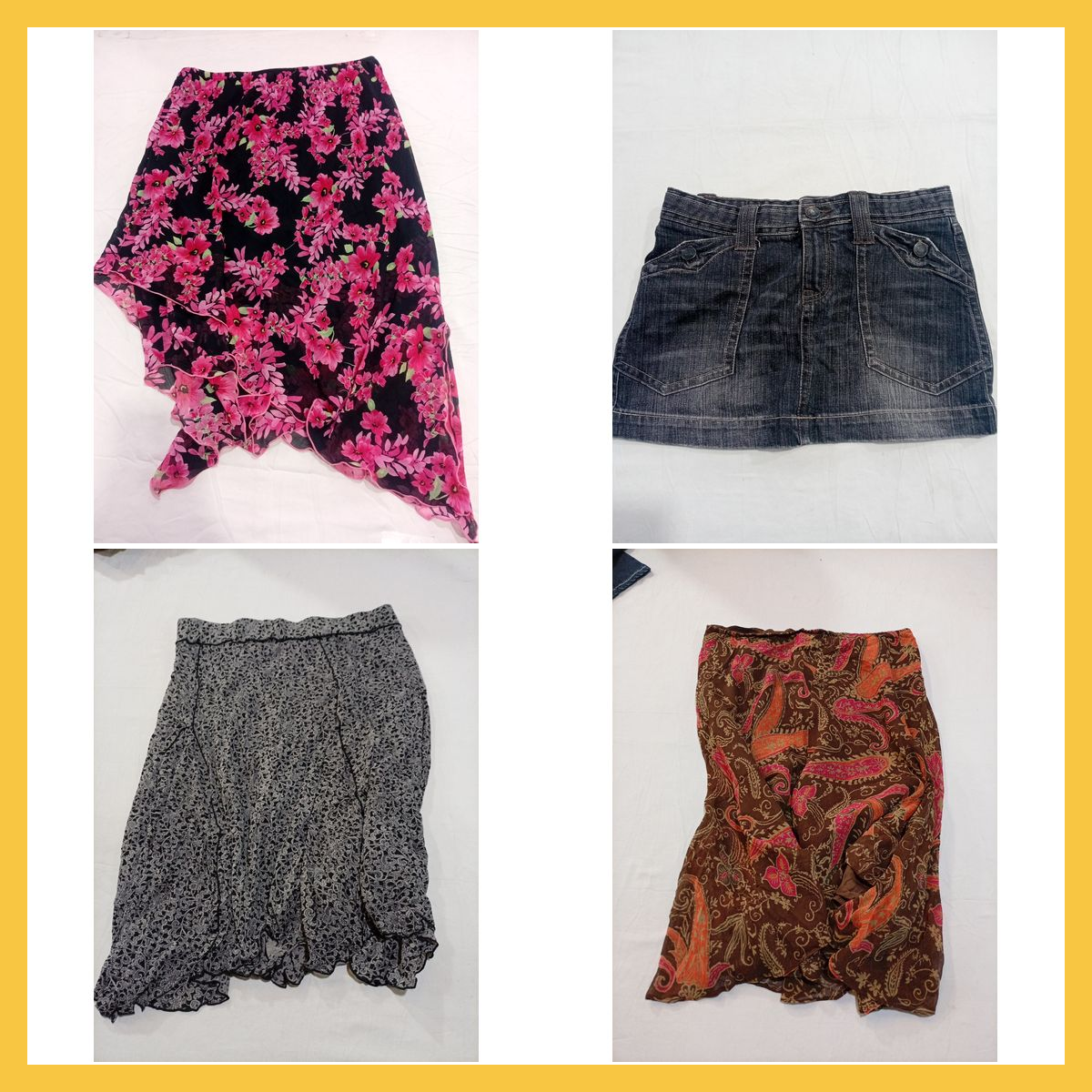 Ensemble de jupes 7 pièces jupes mini en denim fle..