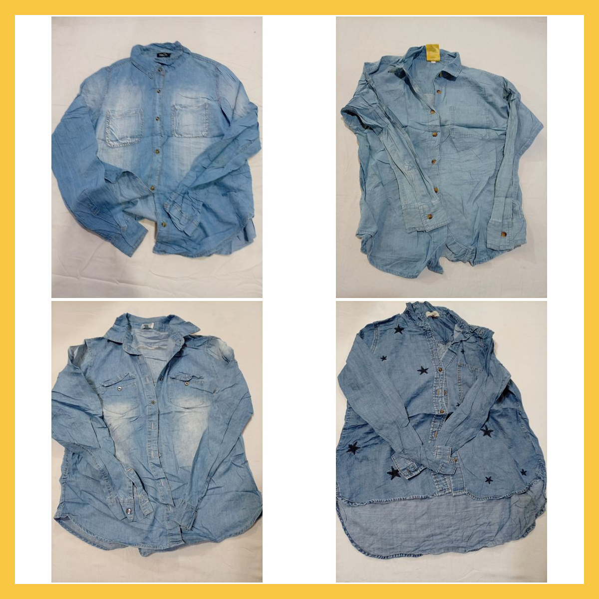 Denim Shirt Bundle - 15 Pc Mix aus Gap, rue21, Cha..