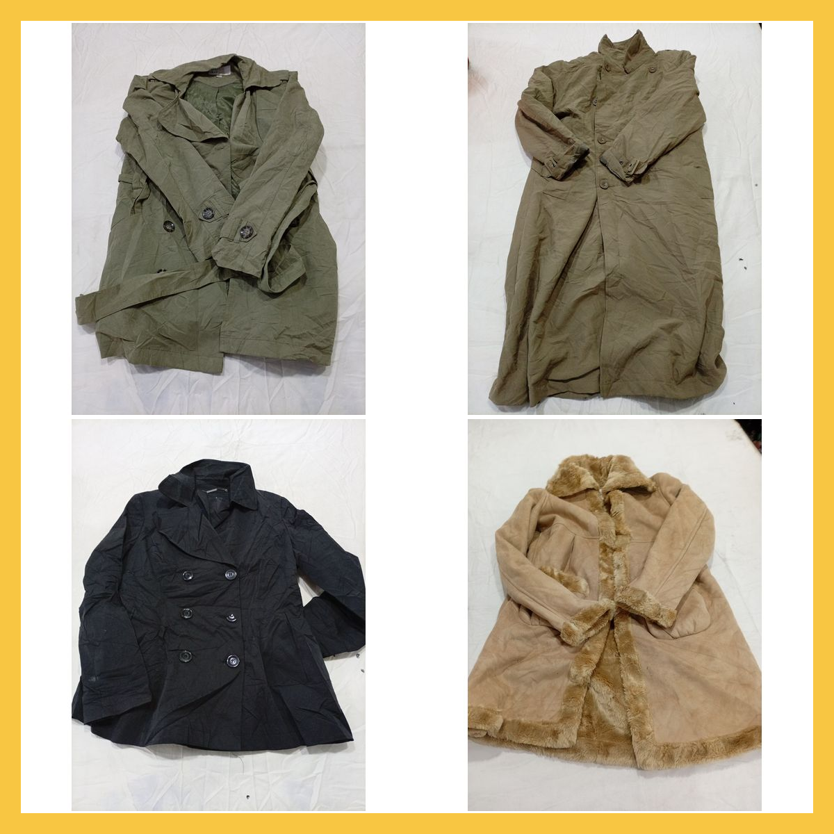 デザイナートレンチコート＆ファーコートバンドル Cleo Adolfo DKNY Carhartt ..