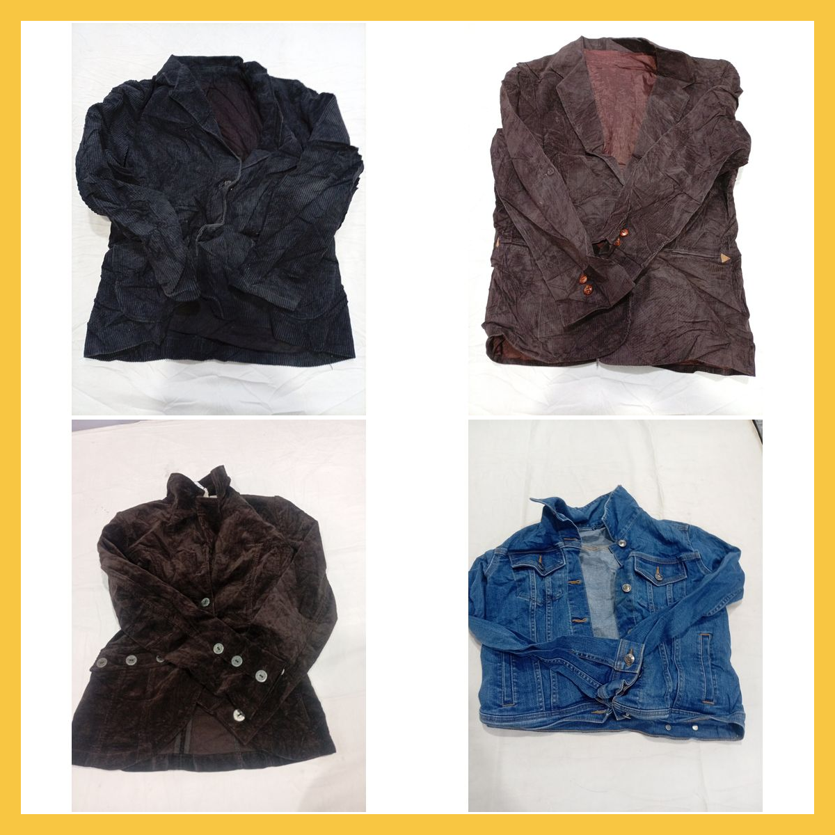 Corduroy- und Denim-Jacken-Bundle 7 Stück Unbrande..