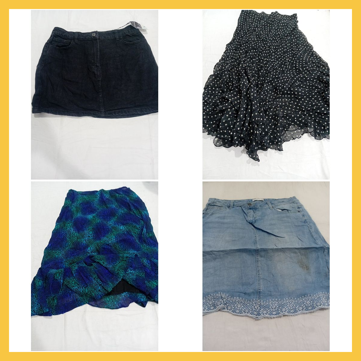Zara Skirt Bundle 10pcs Denim & Printed Mini Midi ..
