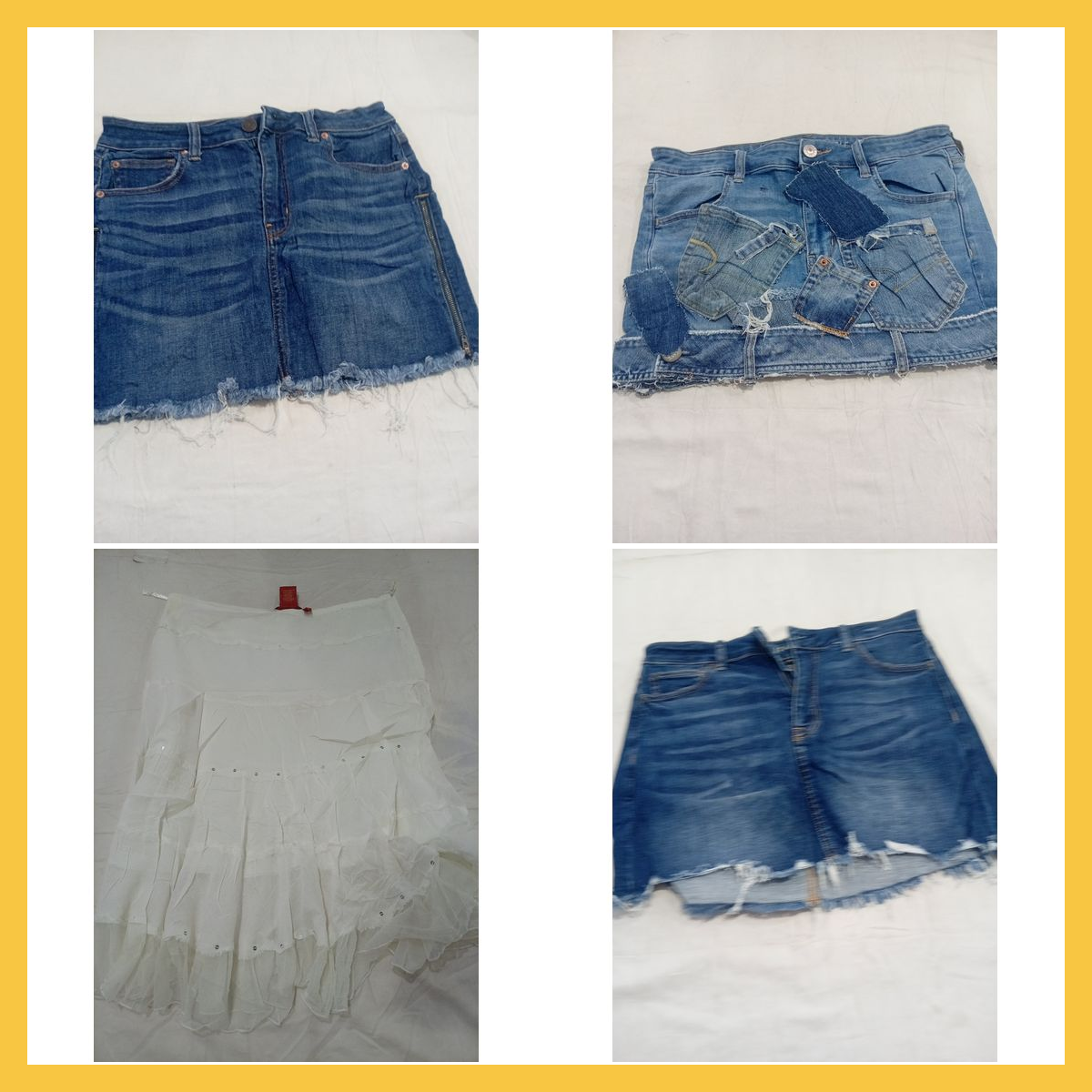 American Eagle Denim & Ruffled Mini Skirt Bundle 5..