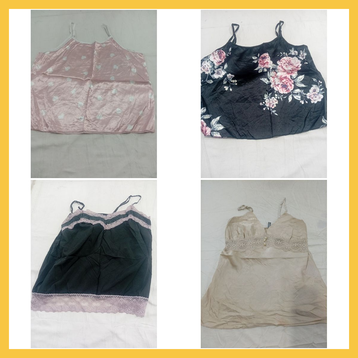 Unbranded Camisole Bundle Satin Lace Trim Tops 7 P..