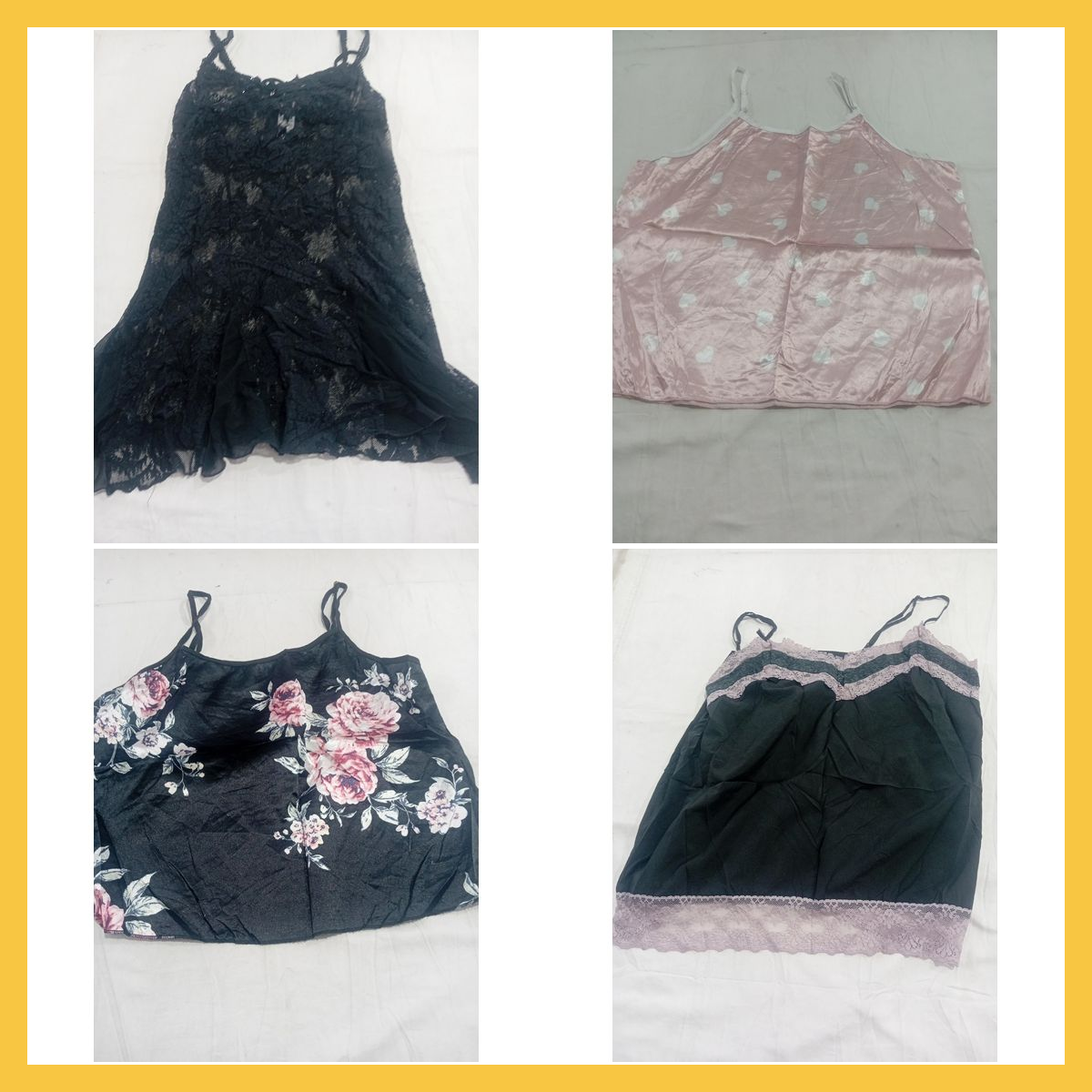 Lace & Satin Camisole Bundle 7pcs Lace Trim & Prin..