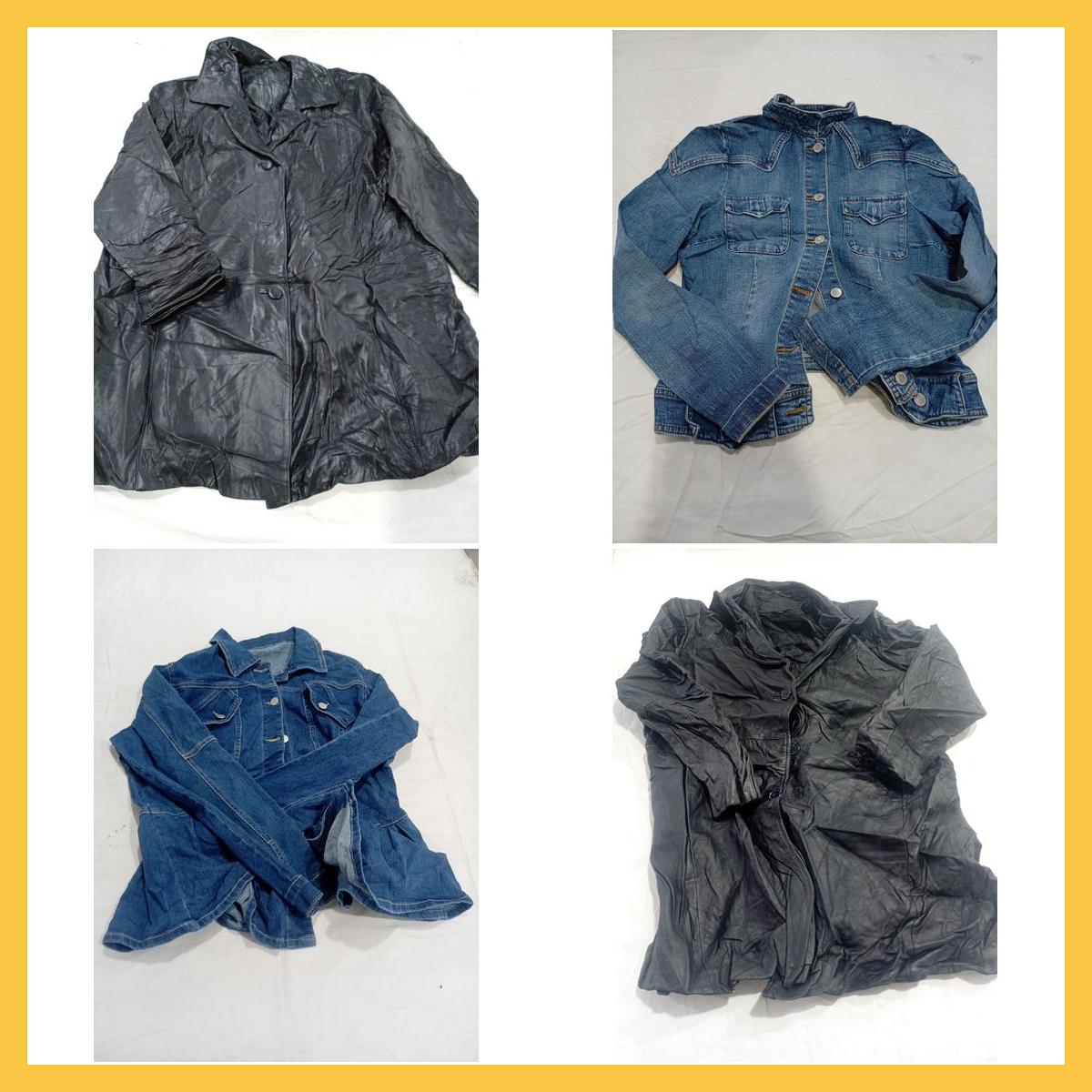 Leder- und Jeansjacken-Bündel - 7-teiliges Unbrand..