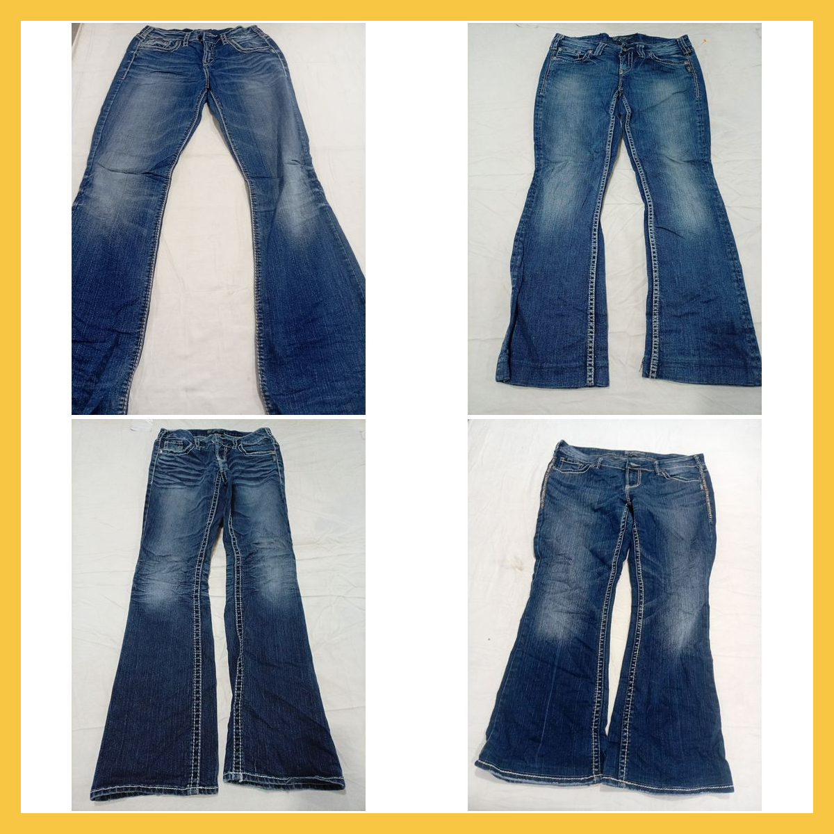 Silver Bootcut Jeans Bundle - 6 Piece Silver Aiko ..
