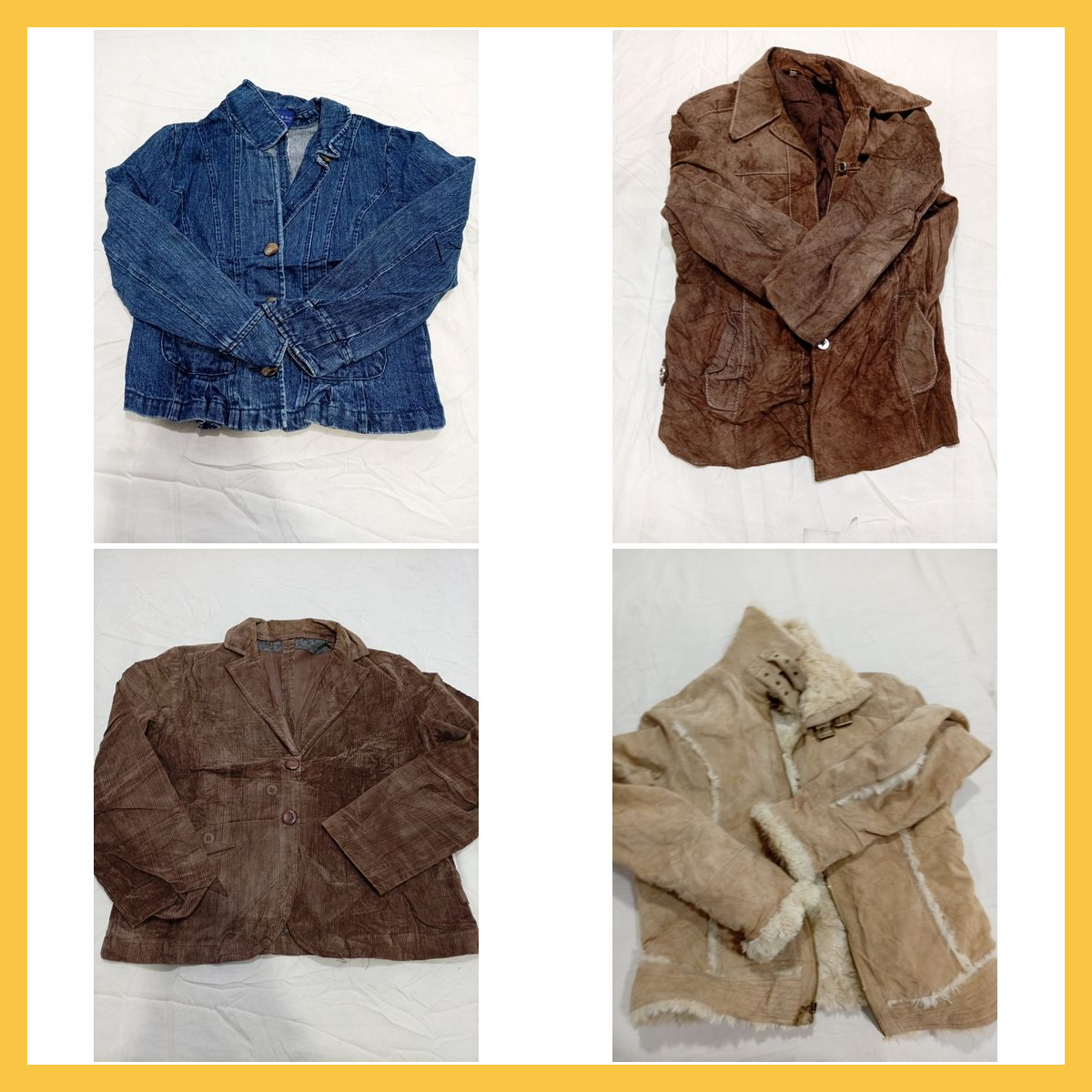 Ensemble de vestes en daim et en velours côtelé, m..