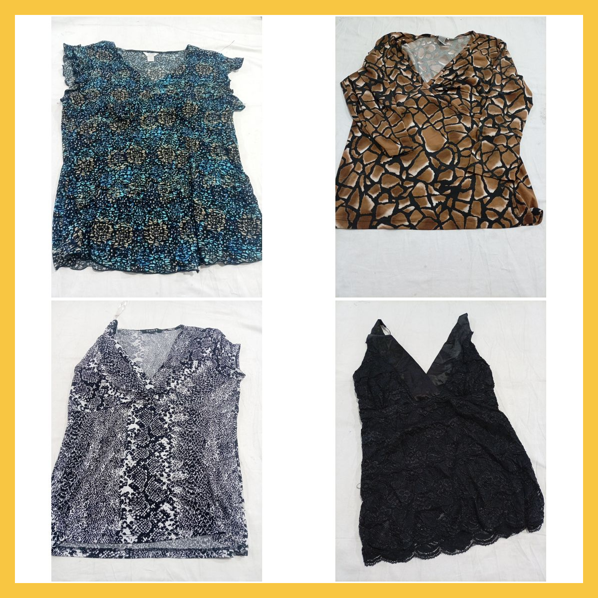 Designer Blouse Bundle - 7 Tops Chaus Chico's Cleo..