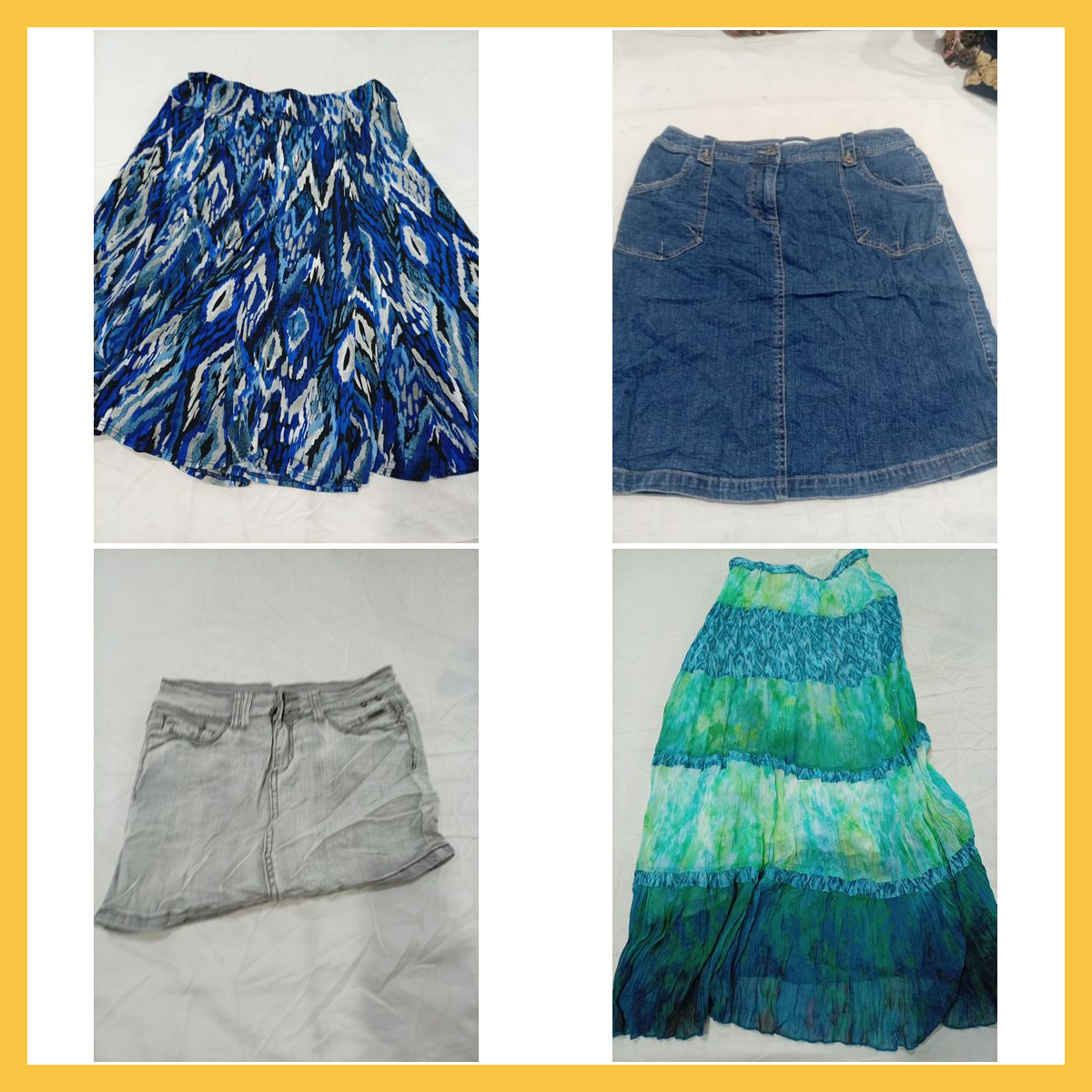 Designer Skirt Bundle Chico's Chloé Denim Mini Mid..