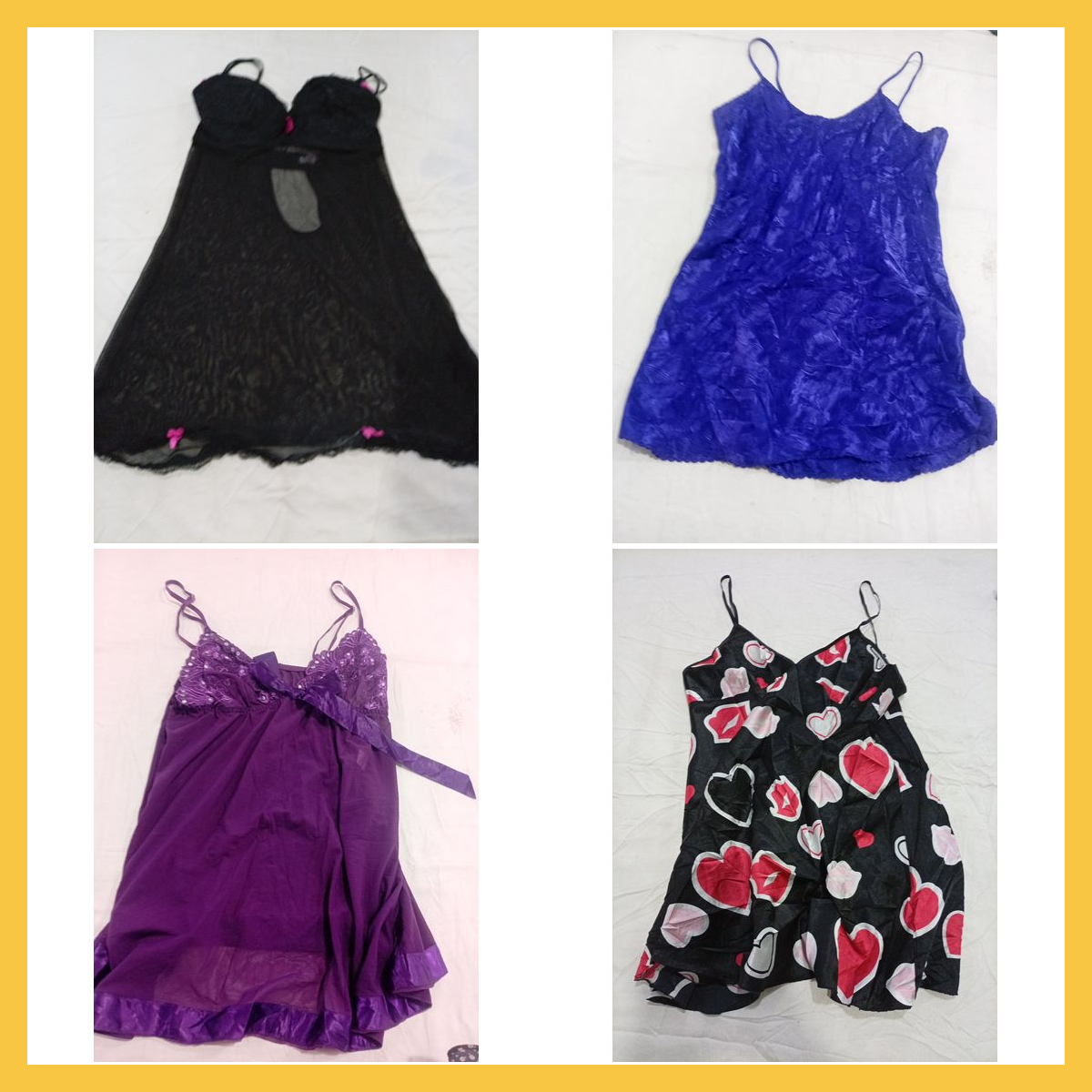 Lace & Satin Dress Bundle - 7 Piece Mini & Slip Dr..