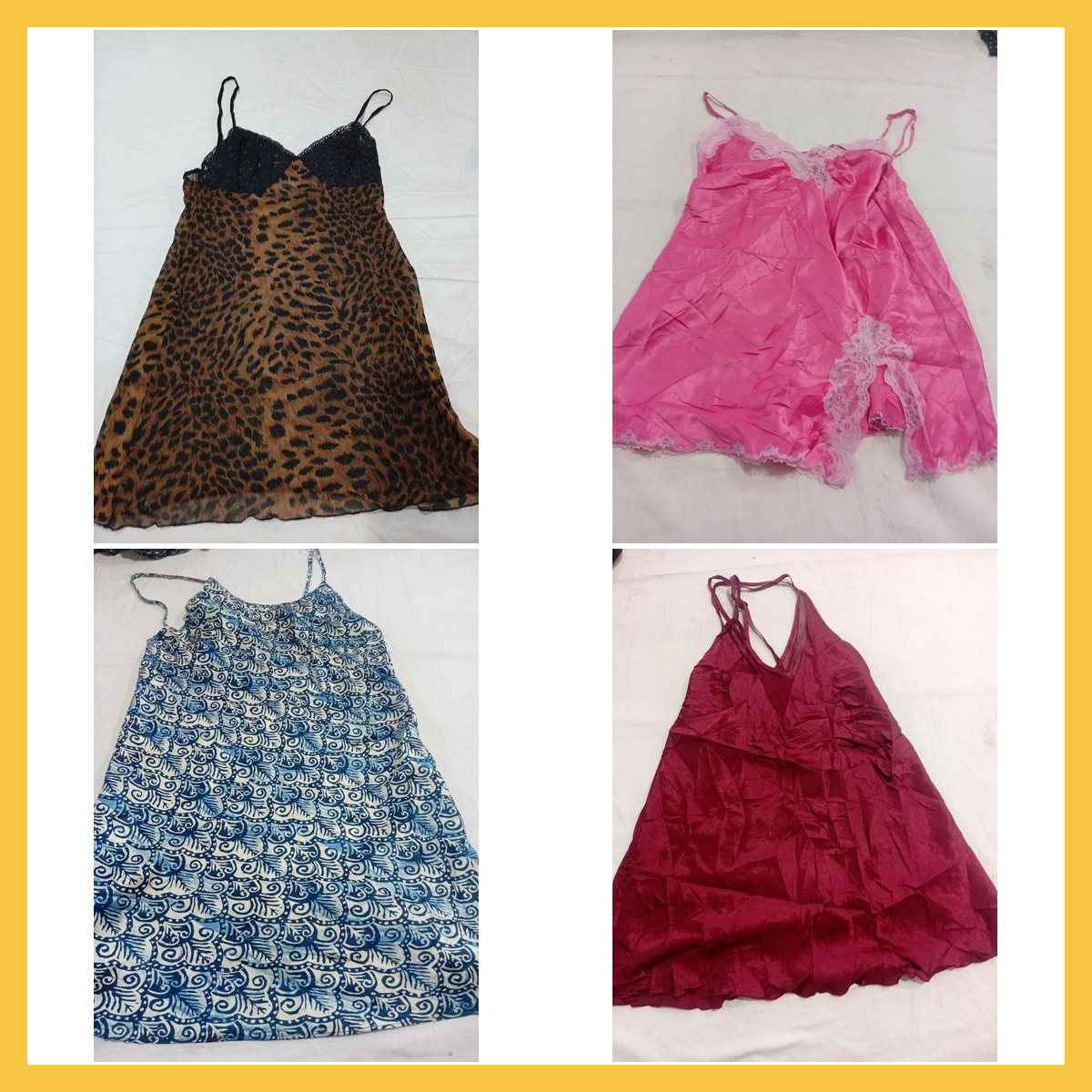 Ensemble de robes slips 7 pièces en dentelle satin..