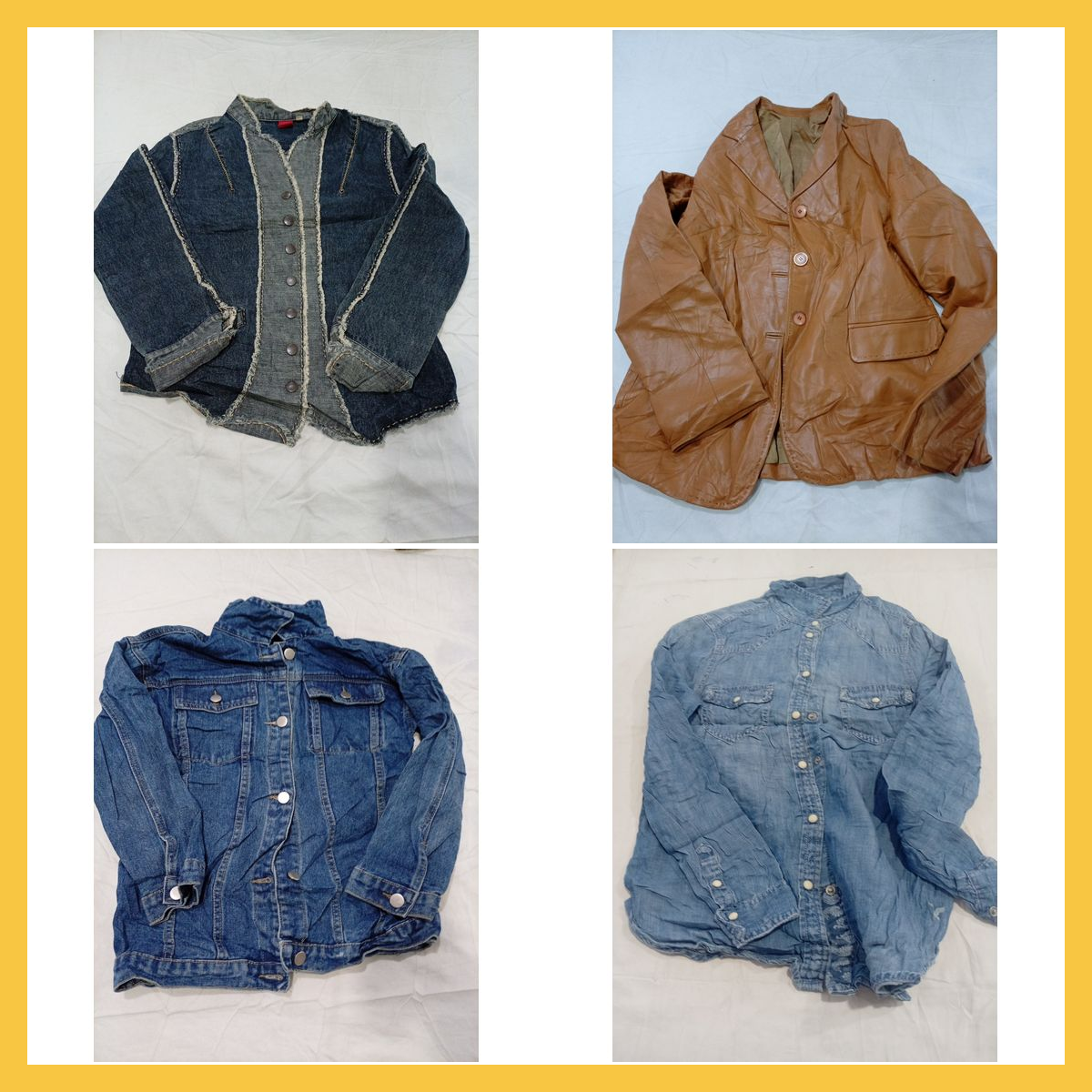 Leder- und Denimjacken-Bundle - 9-teiliges Mischpa..