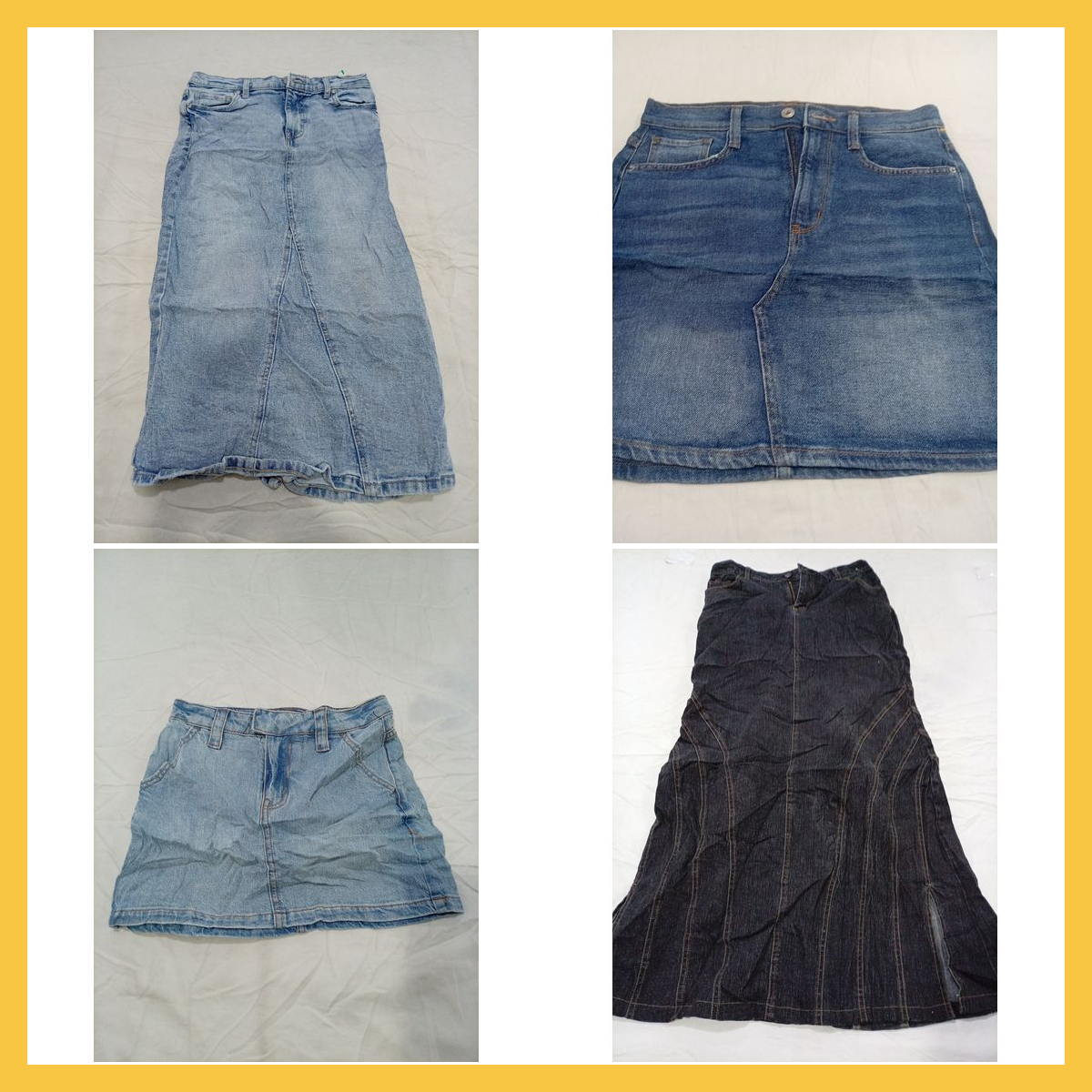 Lot de 7 pièces de jupes en denim de créateur Art ..