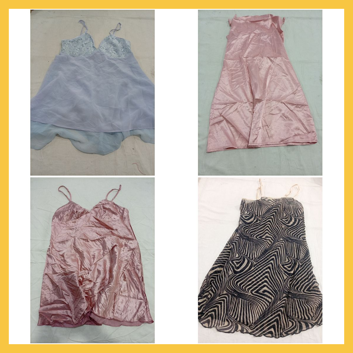 Pack de robes maxi en satin avec dentelle légèreme..