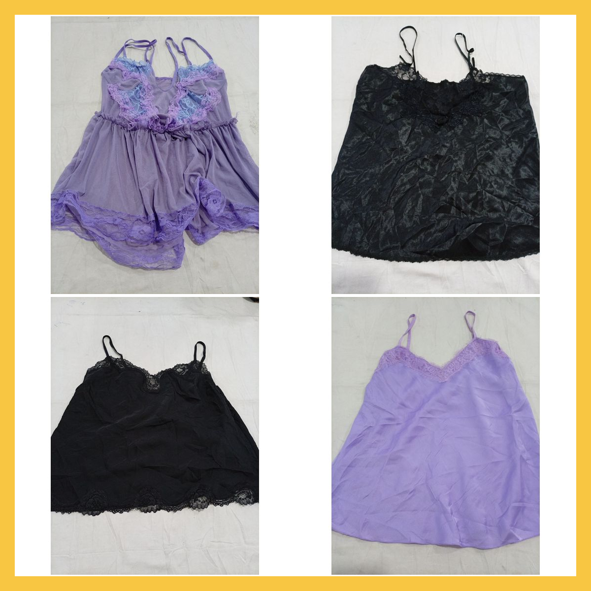 Lot de 5 camisoles en dentelle sans marque