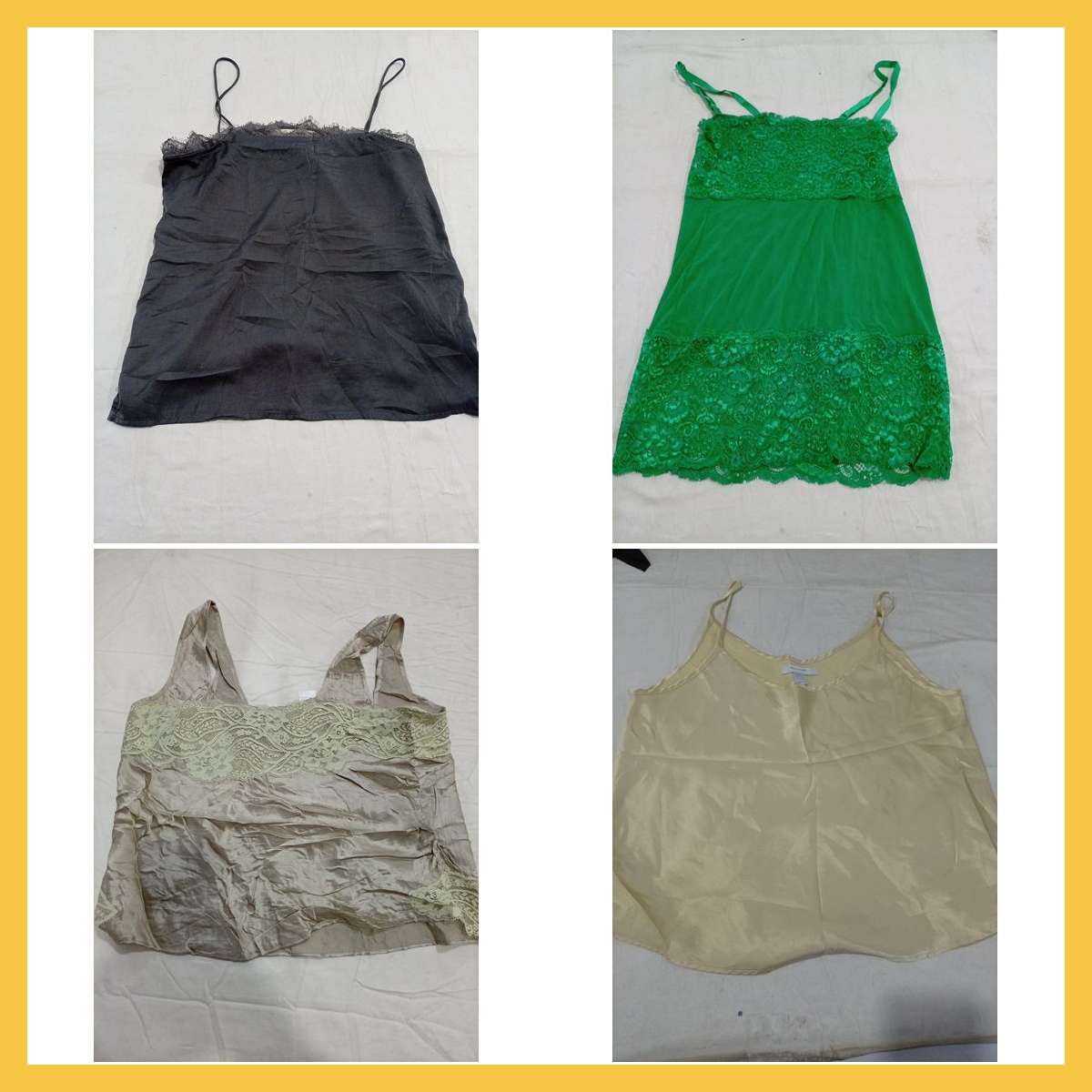 Designer-Spitzen- und Seiden-Camisole-Bundle Necta..