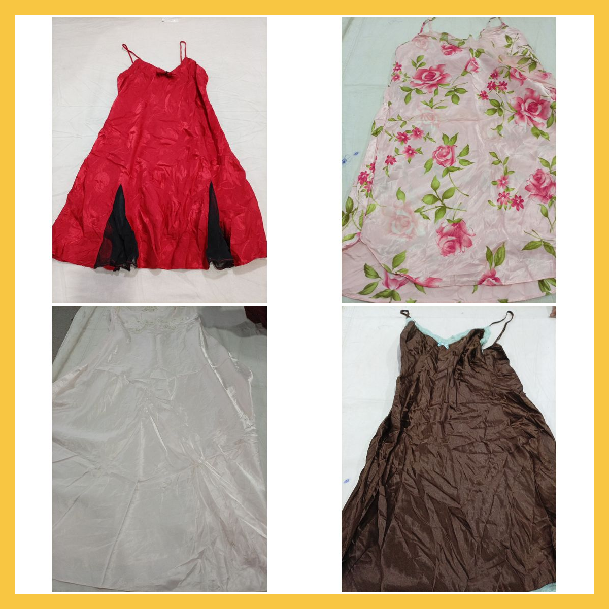 Unbranded Slip Dress Bundle Satin Lace Trim 10 Pc ..