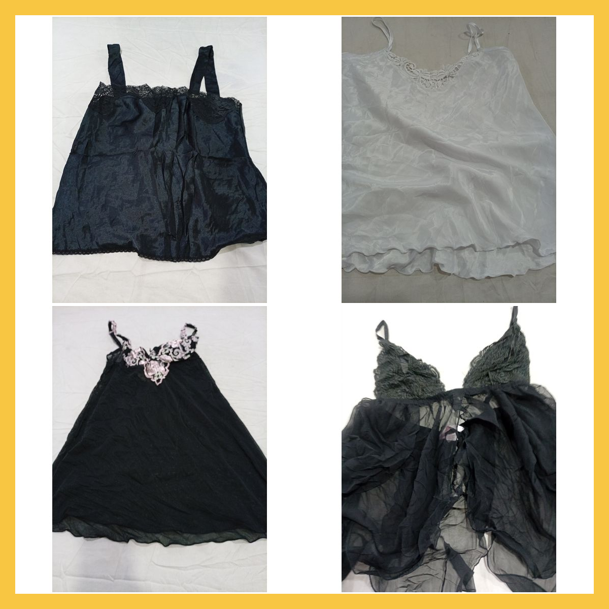 Spitzen-Camisolen-Bundle 7 Teile mit Spitzenbesatz..